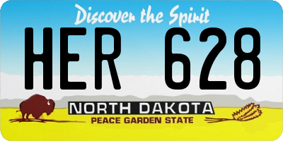 ND license plate HER628