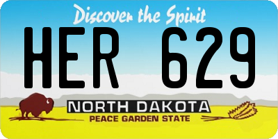 ND license plate HER629
