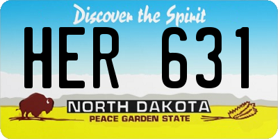 ND license plate HER631