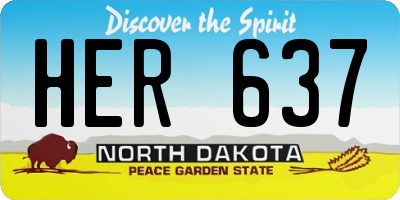 ND license plate HER637