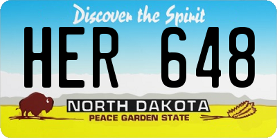 ND license plate HER648