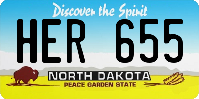 ND license plate HER655
