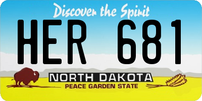 ND license plate HER681