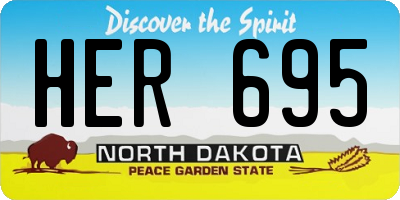 ND license plate HER695