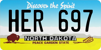 ND license plate HER697