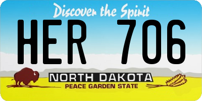 ND license plate HER706