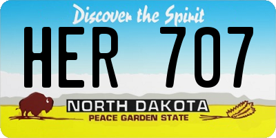 ND license plate HER707