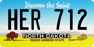 ND license plate HER712