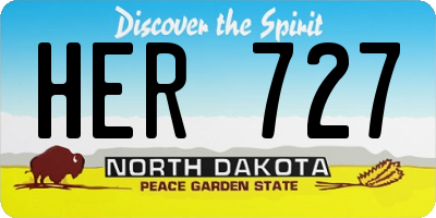 ND license plate HER727
