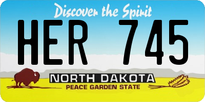 ND license plate HER745