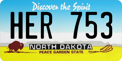 ND license plate HER753