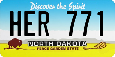 ND license plate HER771