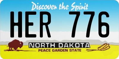 ND license plate HER776