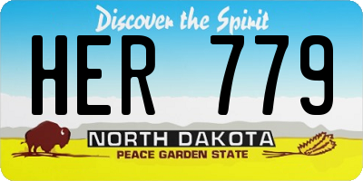 ND license plate HER779