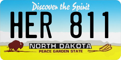 ND license plate HER811