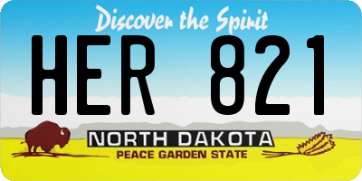 ND license plate HER821