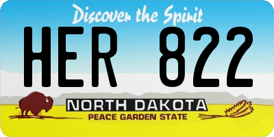 ND license plate HER822
