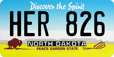 ND license plate HER826