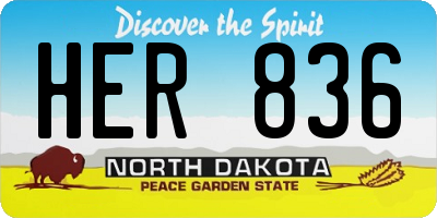 ND license plate HER836