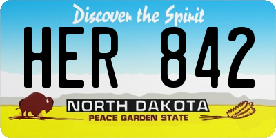 ND license plate HER842