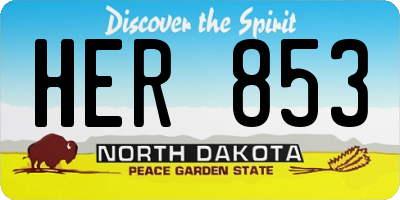 ND license plate HER853