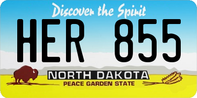 ND license plate HER855