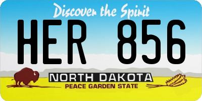 ND license plate HER856