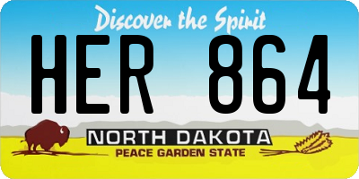 ND license plate HER864