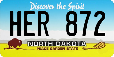 ND license plate HER872