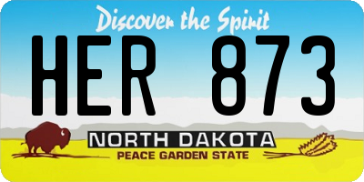 ND license plate HER873