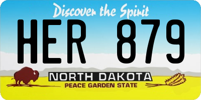 ND license plate HER879