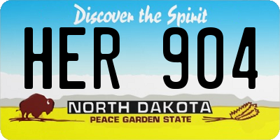 ND license plate HER904