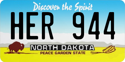ND license plate HER944