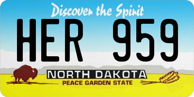 ND license plate HER959