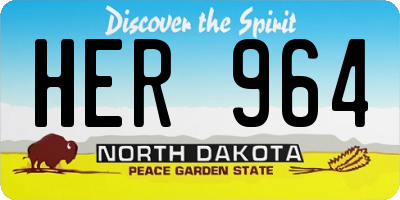 ND license plate HER964