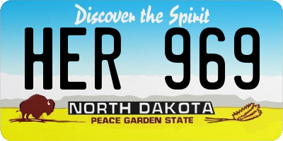 ND license plate HER969