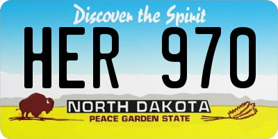 ND license plate HER970