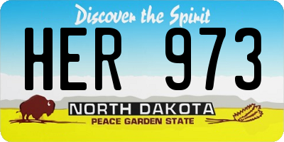 ND license plate HER973