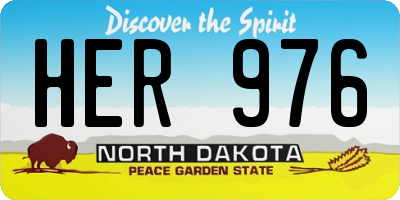 ND license plate HER976