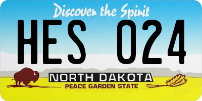 ND license plate HES024