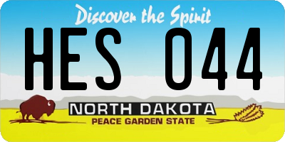 ND license plate HES044