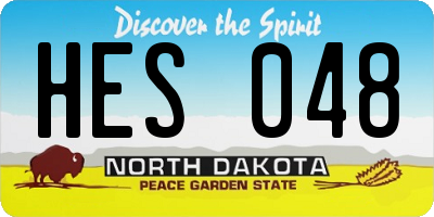 ND license plate HES048