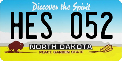 ND license plate HES052
