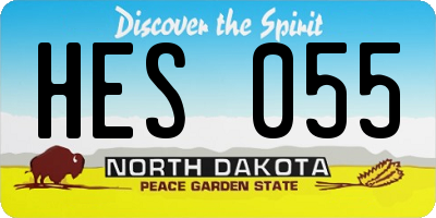 ND license plate HES055