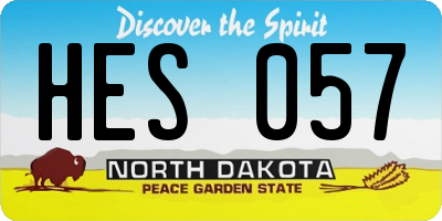 ND license plate HES057