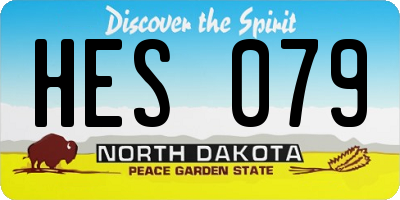 ND license plate HES079