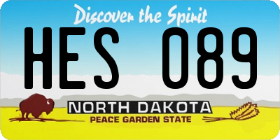 ND license plate HES089