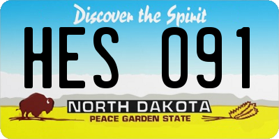 ND license plate HES091