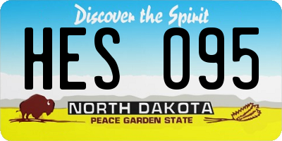 ND license plate HES095