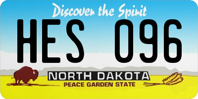 ND license plate HES096